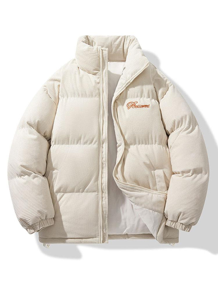 Tobias | Corduroy puffer jas met rits