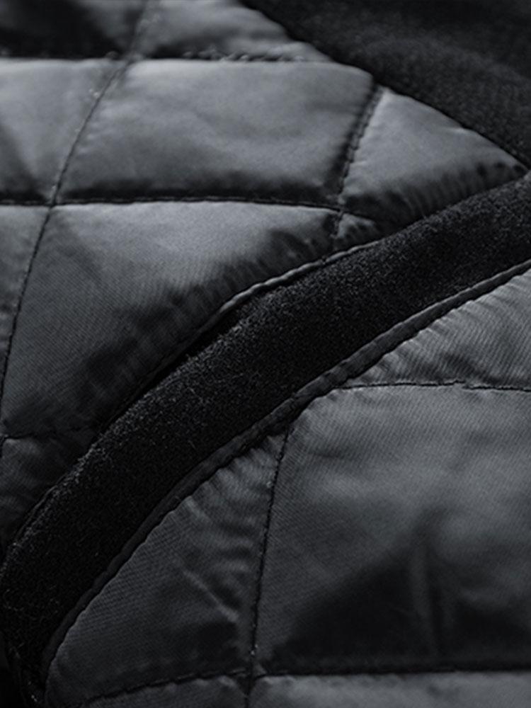 Yannick | Baseball jack met wolachtige pu-mouwen en contrastdetails