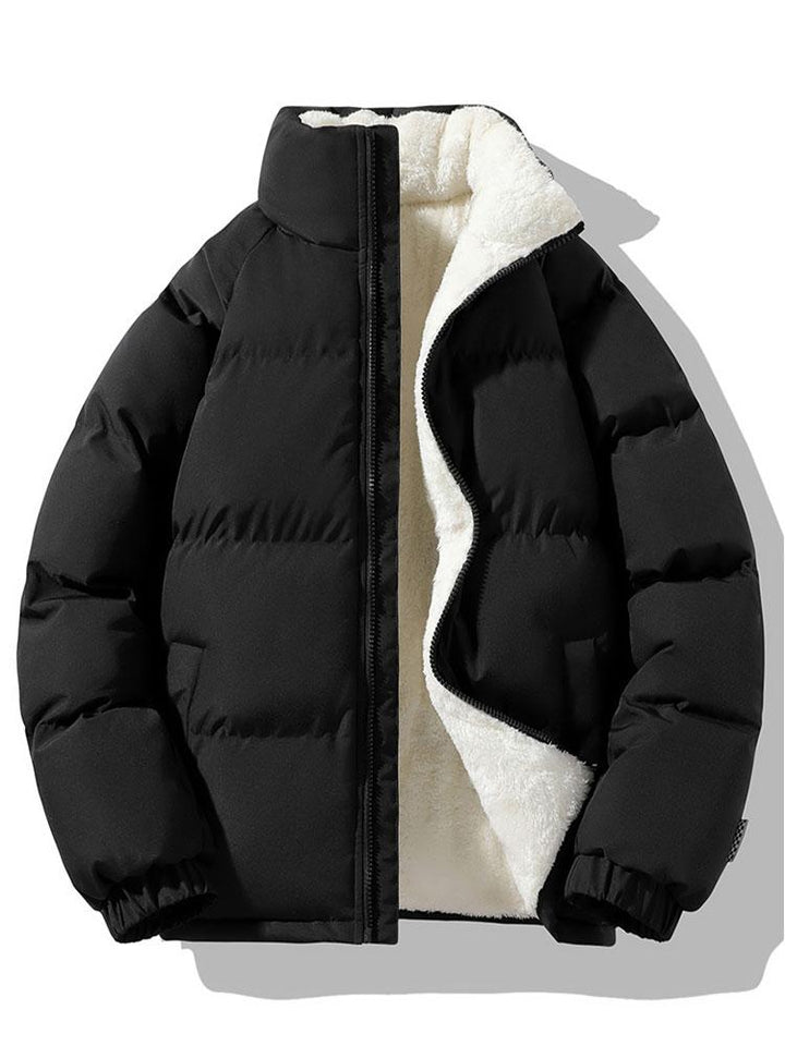 Sven | Puffer jas met teddyvoering
