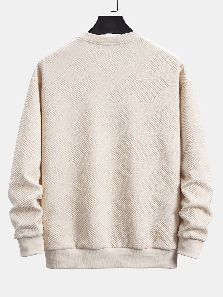 Thomas | Sweater met geometrische strepen en relaxte pasvorm