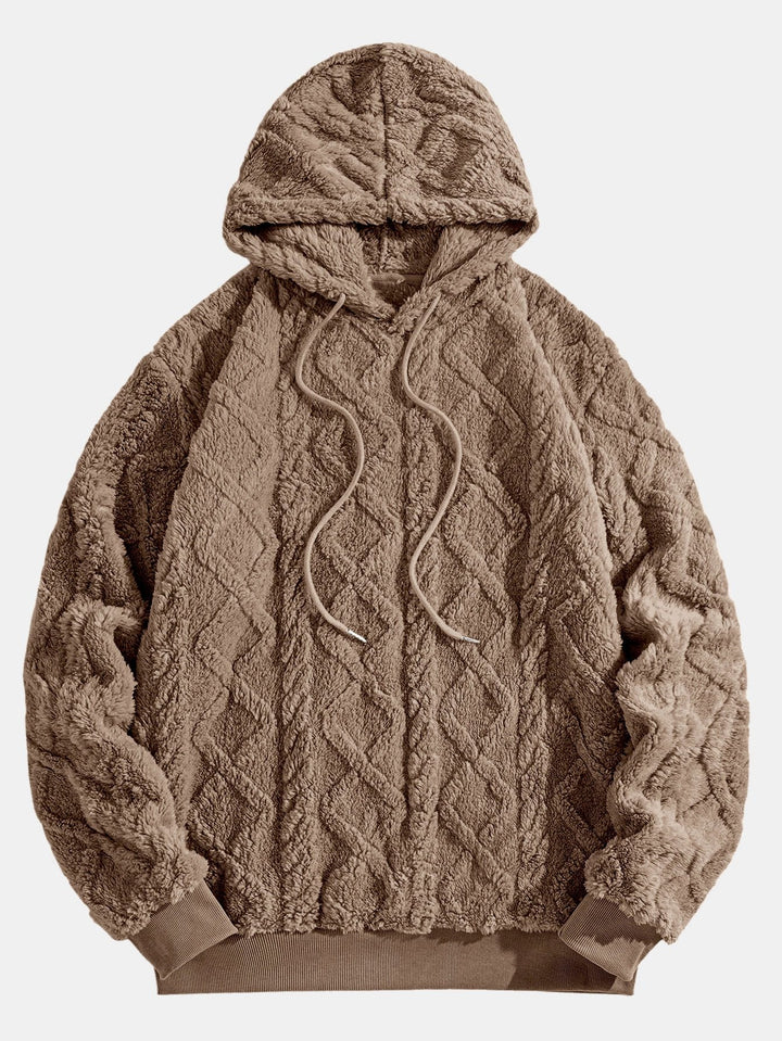 Ids | Hoodie van teddyfleece met geometrisch jacquarddessin
