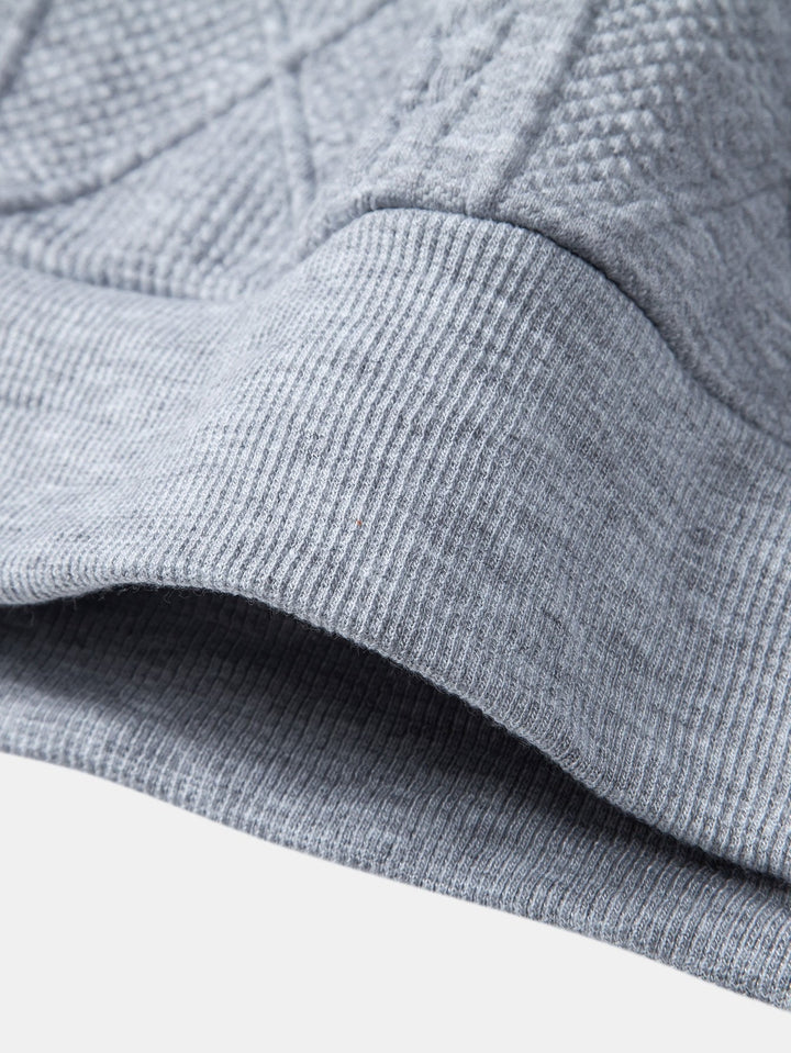 Lodewijk | Hoodie met geometrisch jacquarddessin en relaxte pasvorm