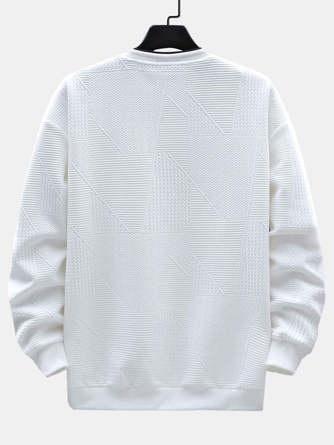 Albert | Sweater met geometrisch streepjacquard en relaxte pasvorm