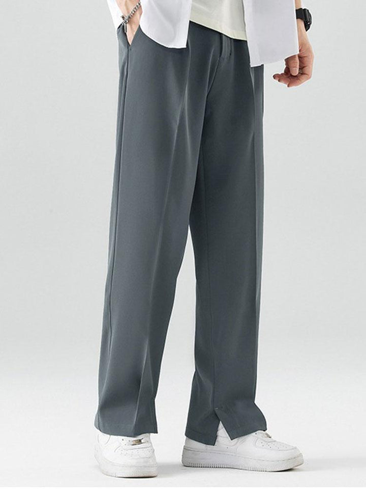 Tijs | Geplooide Pantalon met Split Zoom