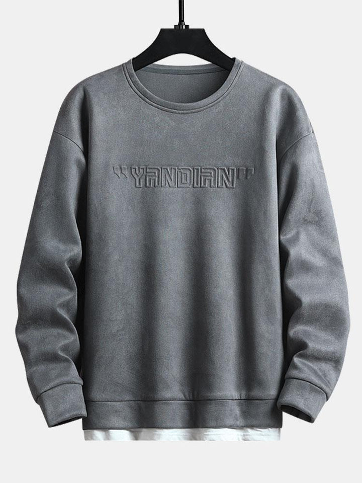 Alexander | 2-in-1 sweater in suèdelook met ronde hals