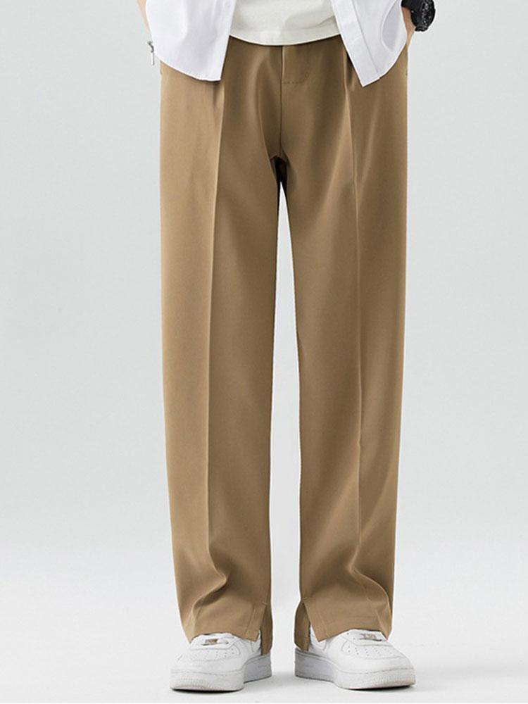 Tijs | Geplooide Pantalon met Split Zoom