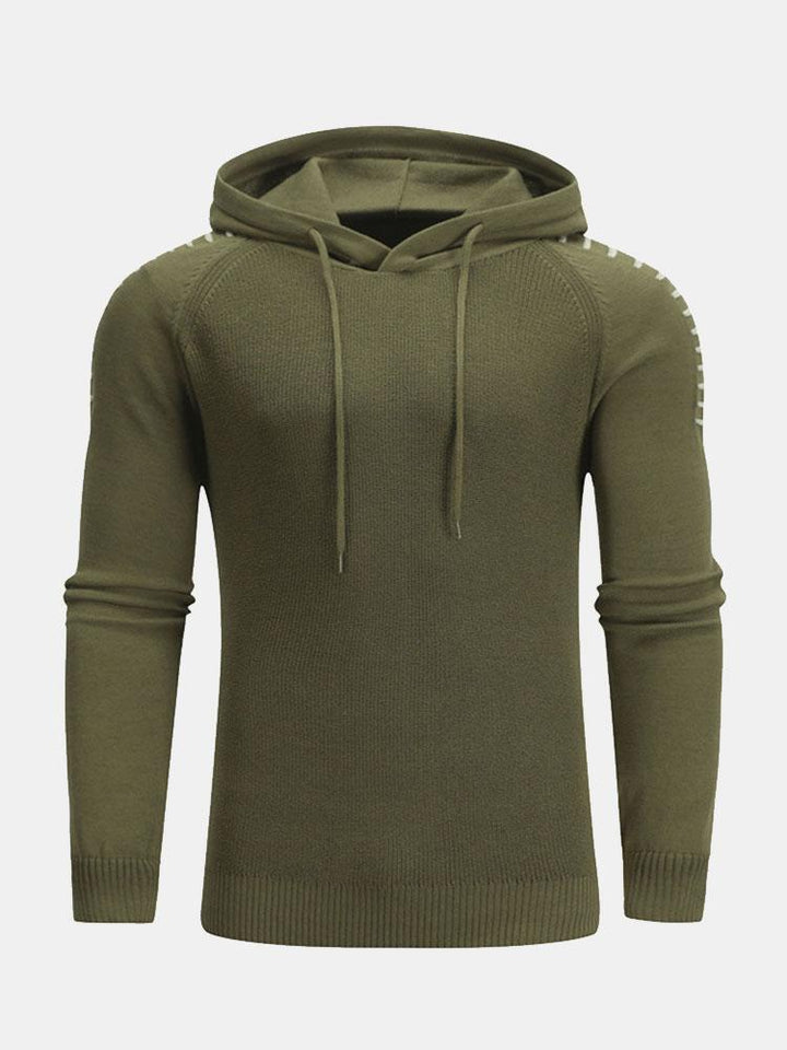 Ivo | Slim-fit trui met capuchon en raglanmouwen