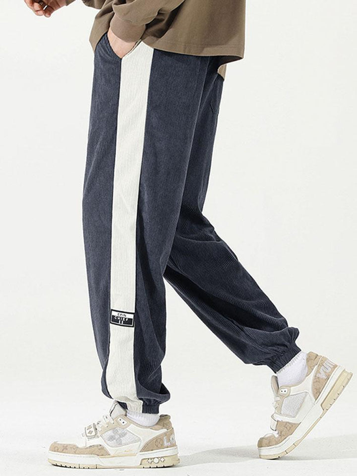 Sam | Corduroy Joggingbroek met Zijstreep