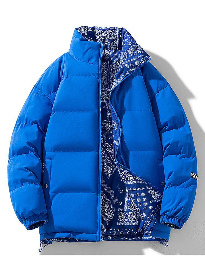 Guus | Omkeerbare puffer jas met paisleyprint