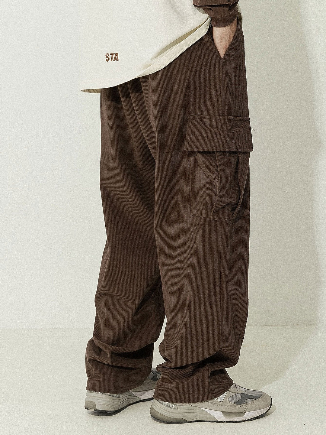 Bram | Corduroy Cargo Broek Loose Fit