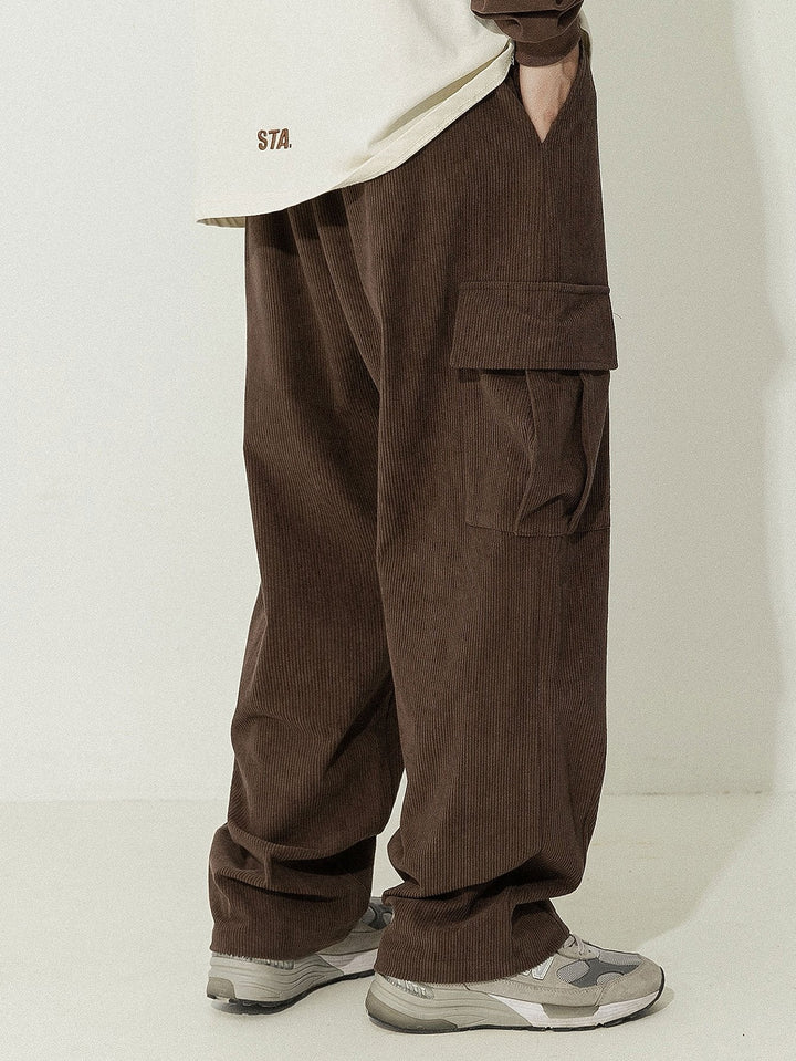 Bram | Corduroy Cargo Broek Loose Fit