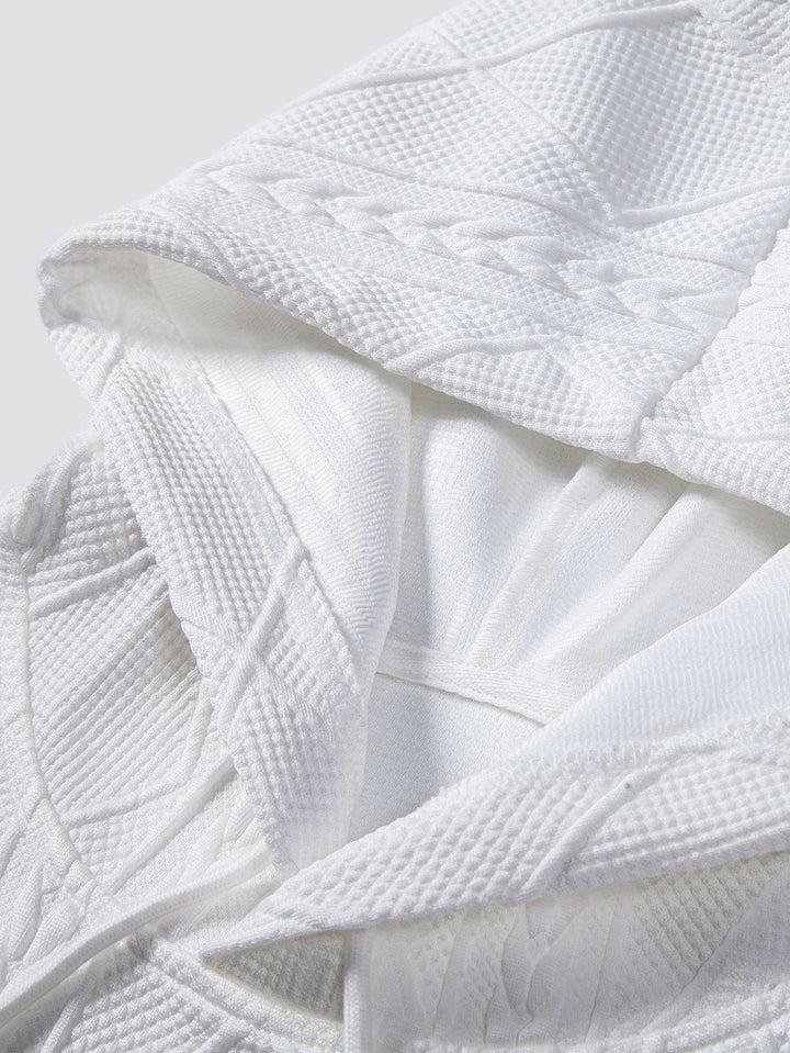 Lodewijk | Hoodie met geometrisch jacquarddessin en relaxte pasvorm