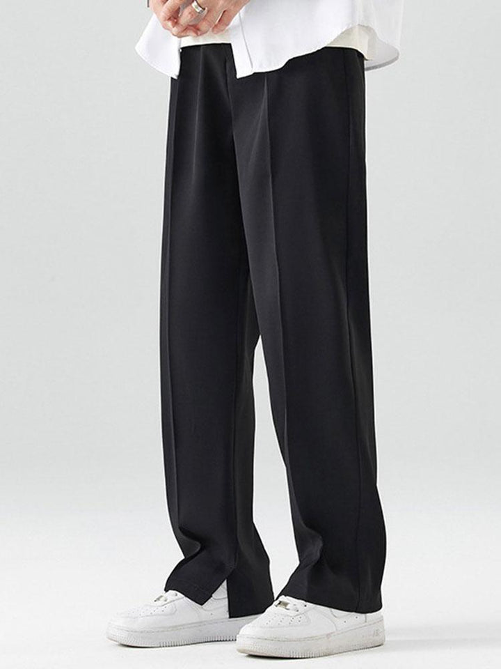 Tijs | Geplooide Pantalon met Split Zoom