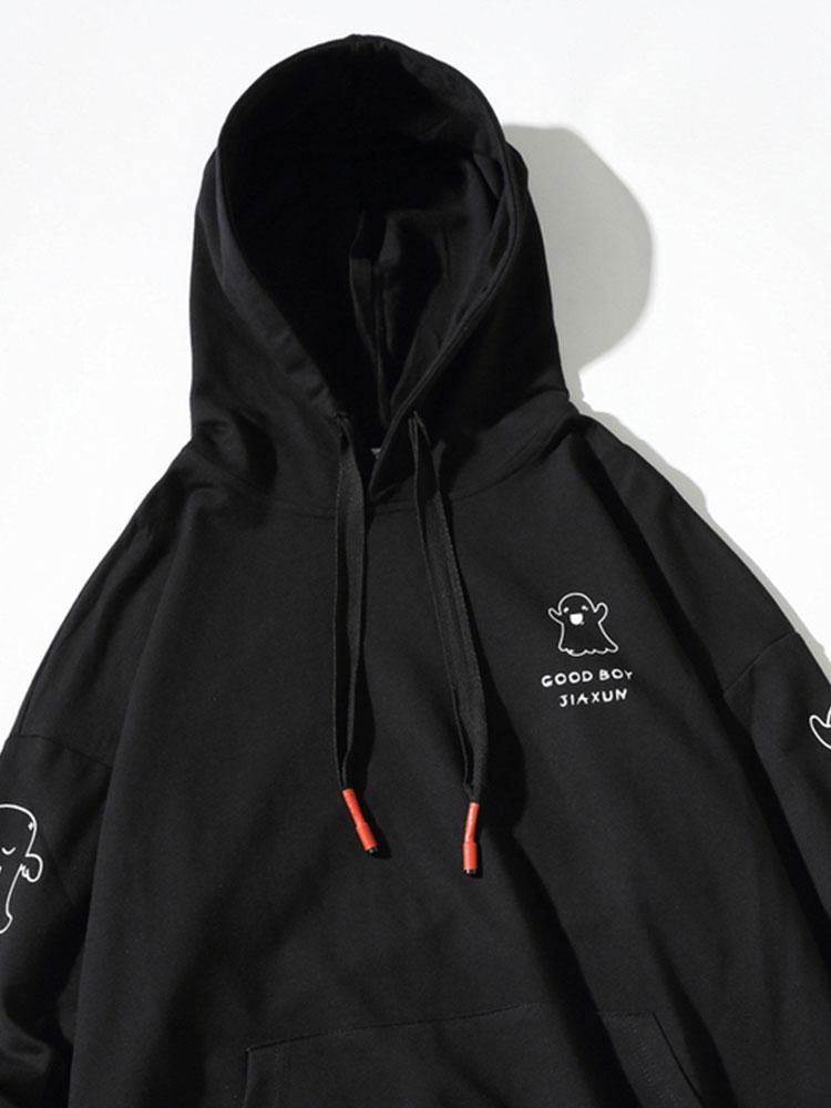Victor | Hoodie met spookprint en relaxte pasvorm