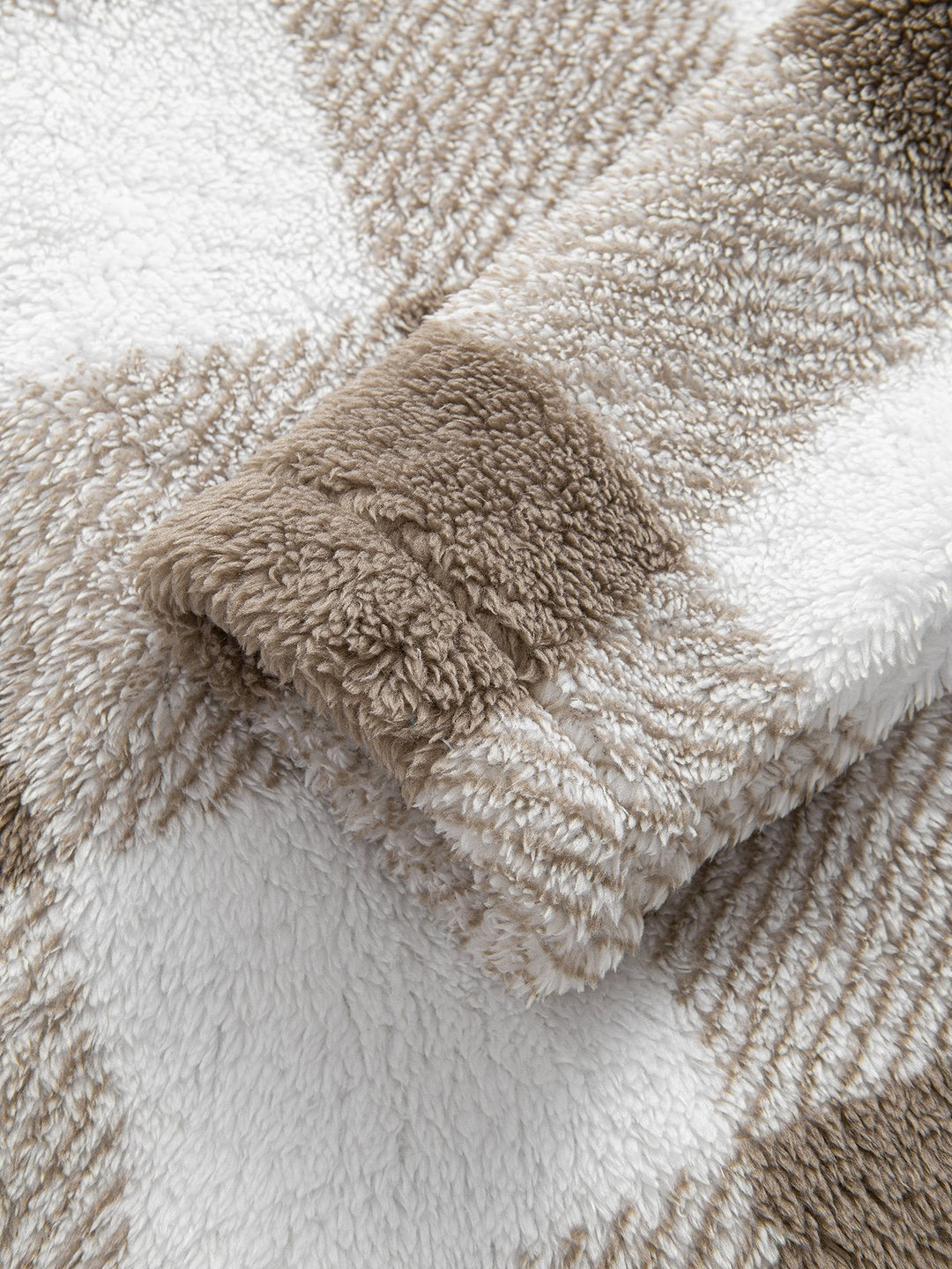 Gerard | Geruite teddyfleece jas met capuchon