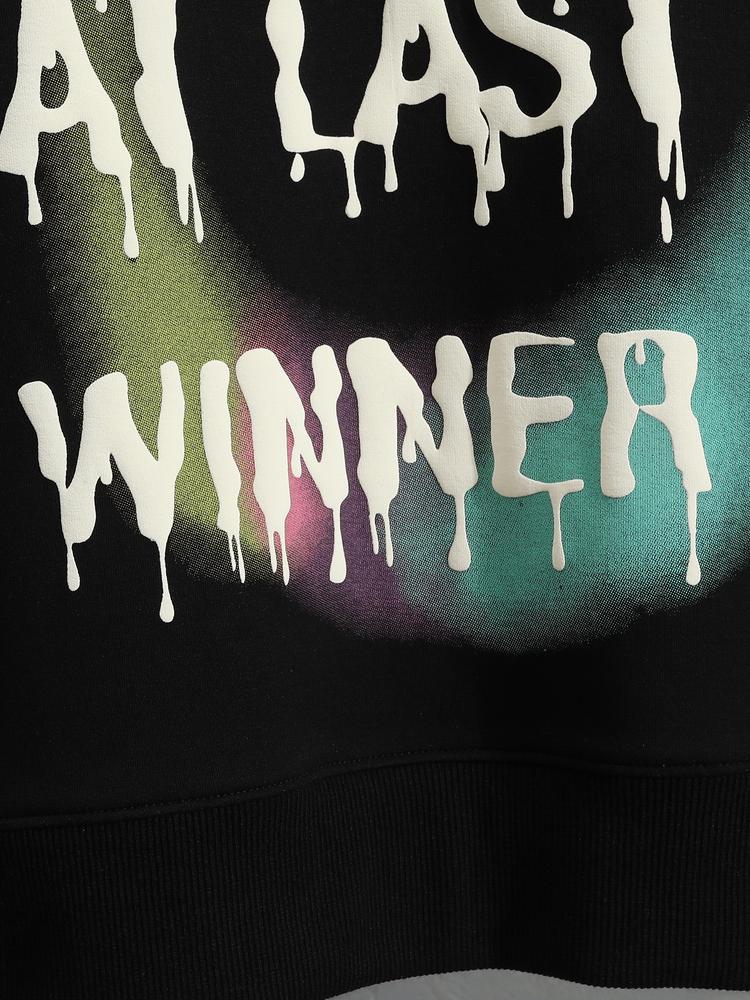 Sven | Sweater met graffiti-tekstprint