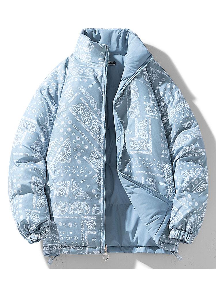 Guus | Omkeerbare puffer jas met paisleyprint