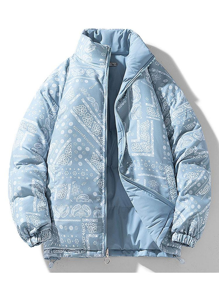 Guus | Omkeerbare puffer jas met paisleyprint