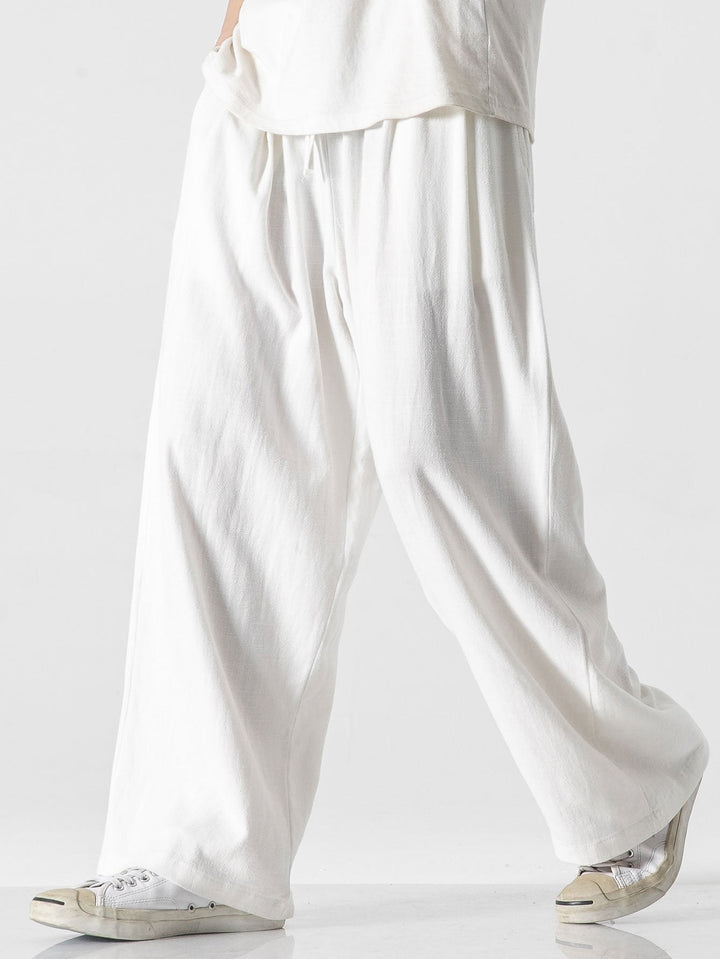 Floris | Linnen Katoenen Broek Wide Leg