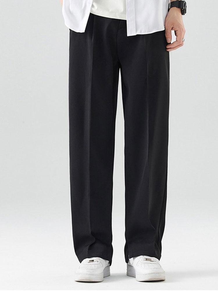 Tijs | Geplooide Pantalon met Split Zoom