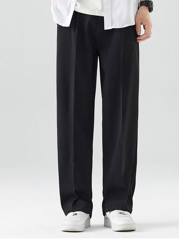 Tijs | Geplooide Pantalon met Split Zoom