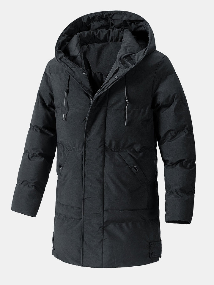 Erik | Verlengde puffer jas met capuchon