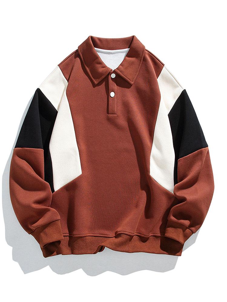 Pim | Polosweater met kleurvlakken en relaxte pasvorm