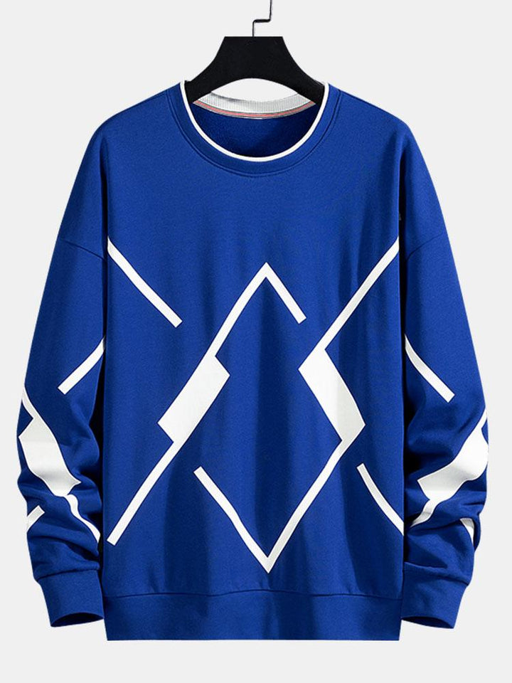Jacob | Sweater met geometrische print en ronde hals