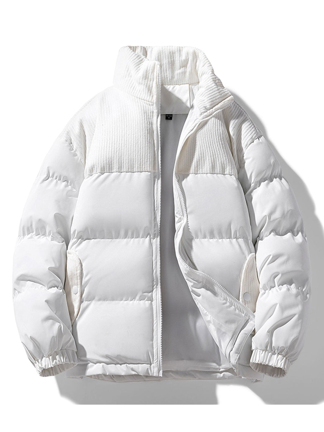 Levi | Corduroy puffer jas met patchwork