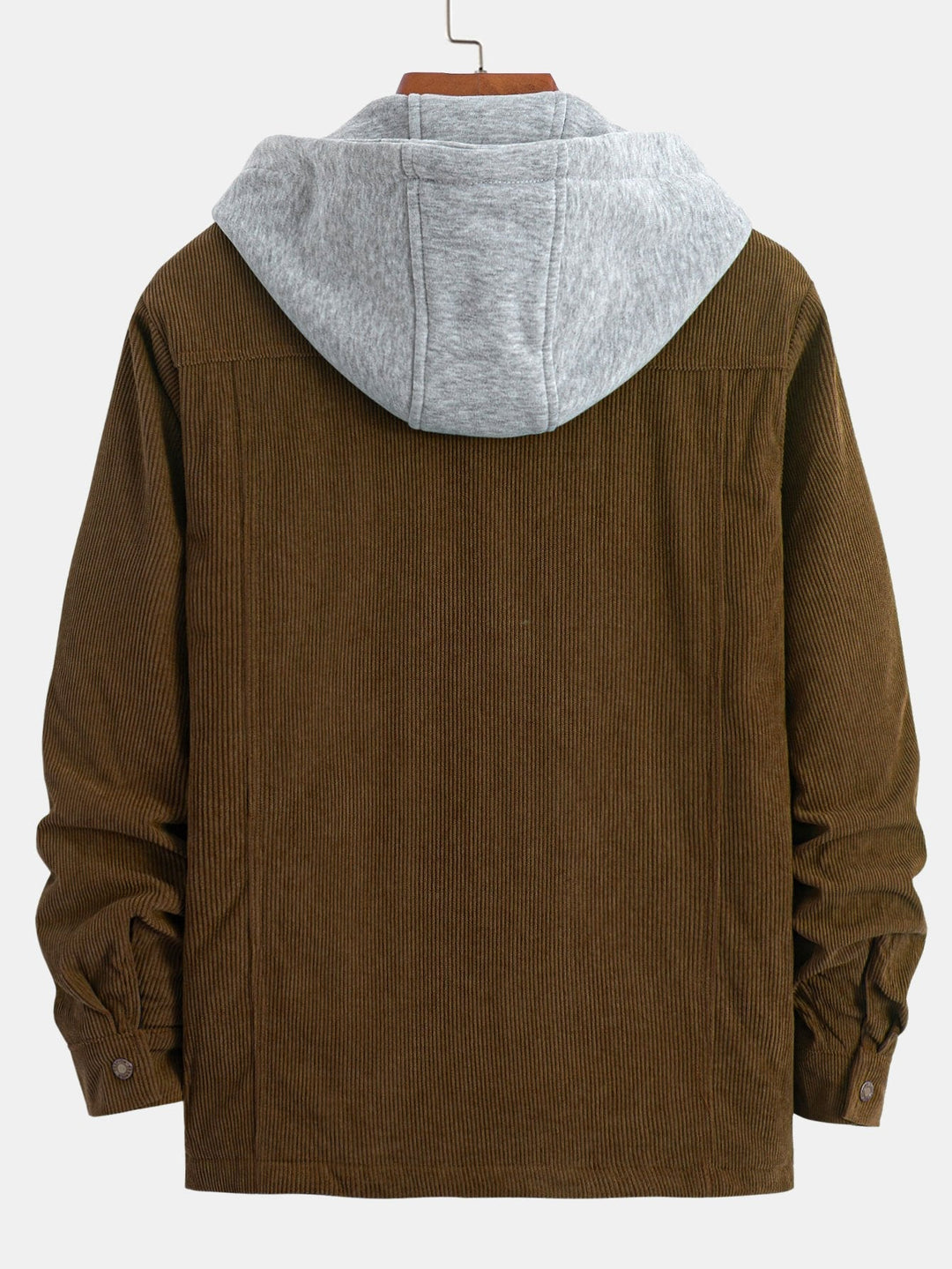 Marco | Gewatteerde corduroy jas met capuchon