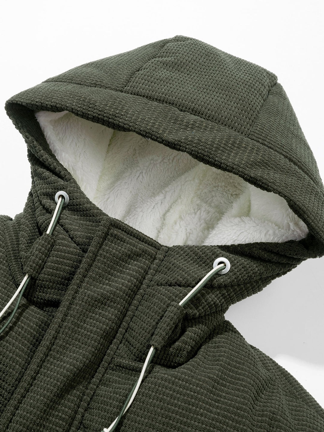 Michael | Corduroy puffer jas met capuchon