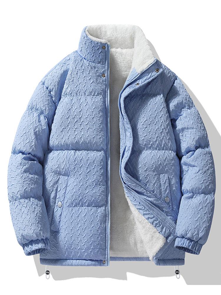 Thijs | Jacquard jas met teddyvoering