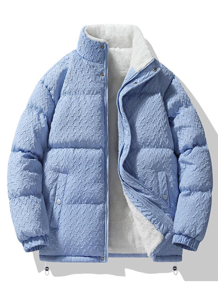 Thijs | Jacquard jas met teddyvoering