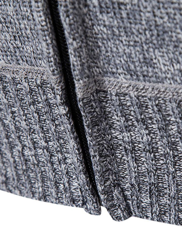 Harm | Trui met capuchon, rits en geometrisch patroon