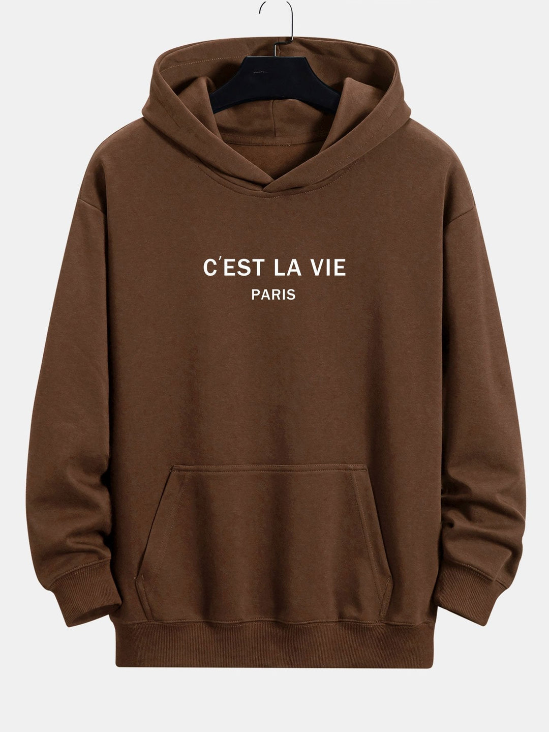 Mick | Hoodie met Parijsprint en relaxte pasvorm