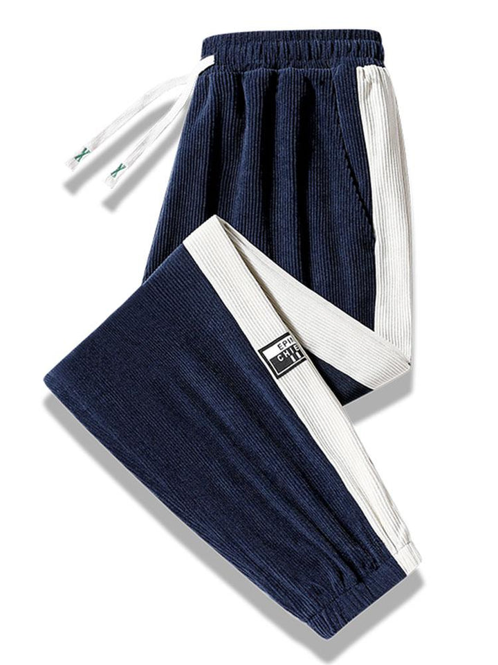 Sam | Corduroy Joggingbroek met Zijstreep