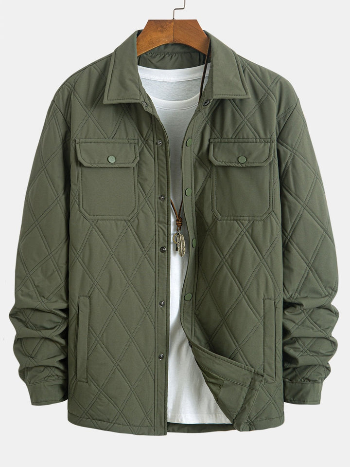 Pim | Winddicht corduroy baseball jack met knoopsluiting