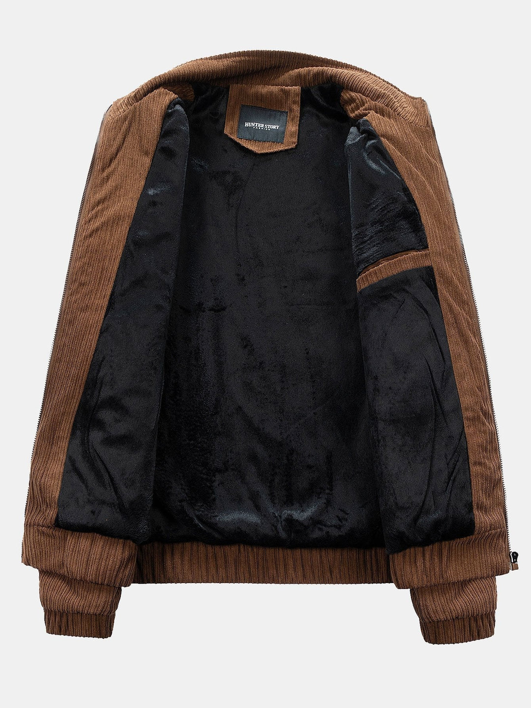 Dave | Corduroy jack met trechterkraag en rits