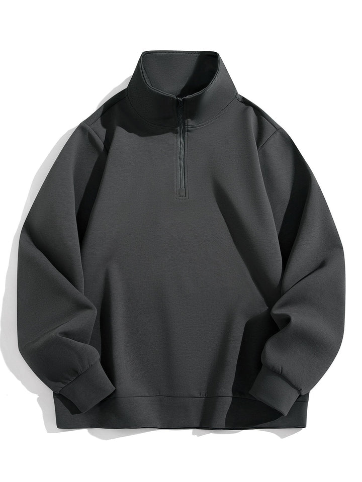Colin | Sweater met hoge kraag en korte rits