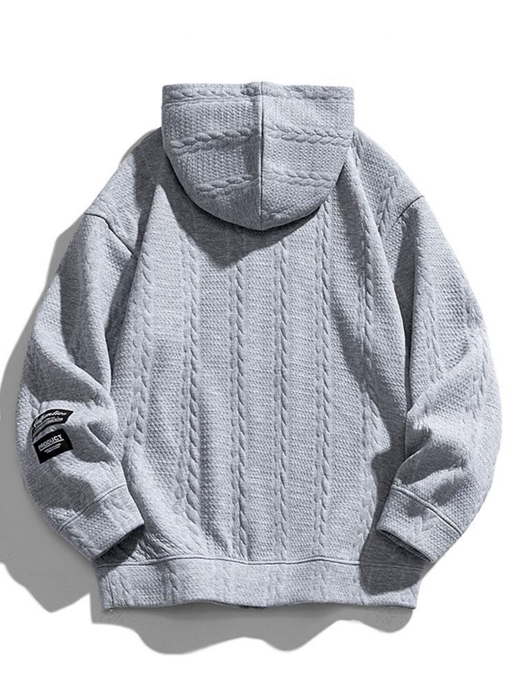 Melle | Hoodie met jacquarddessin en tarwemotief