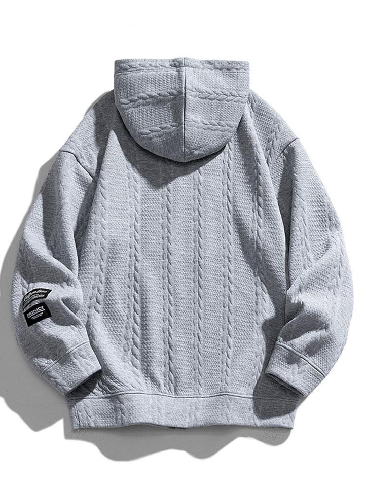 Melle | Hoodie met jacquarddessin en tarwemotief