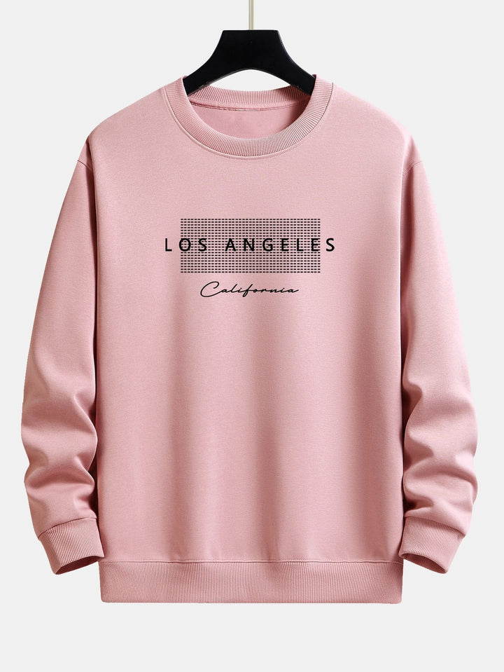 Rick | Sweater met Los Angeles-print met ruitmotief en relaxte pasvorm