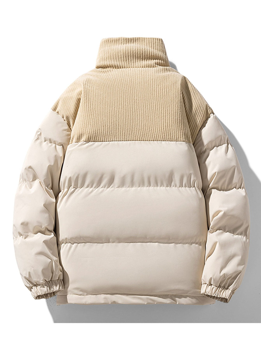 Levi | Corduroy puffer jas met patchwork