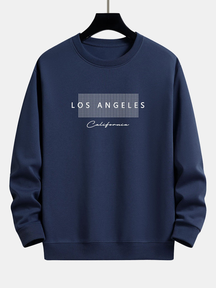 Rick | Sweater met Los Angeles-print met ruitmotief en relaxte pasvorm
