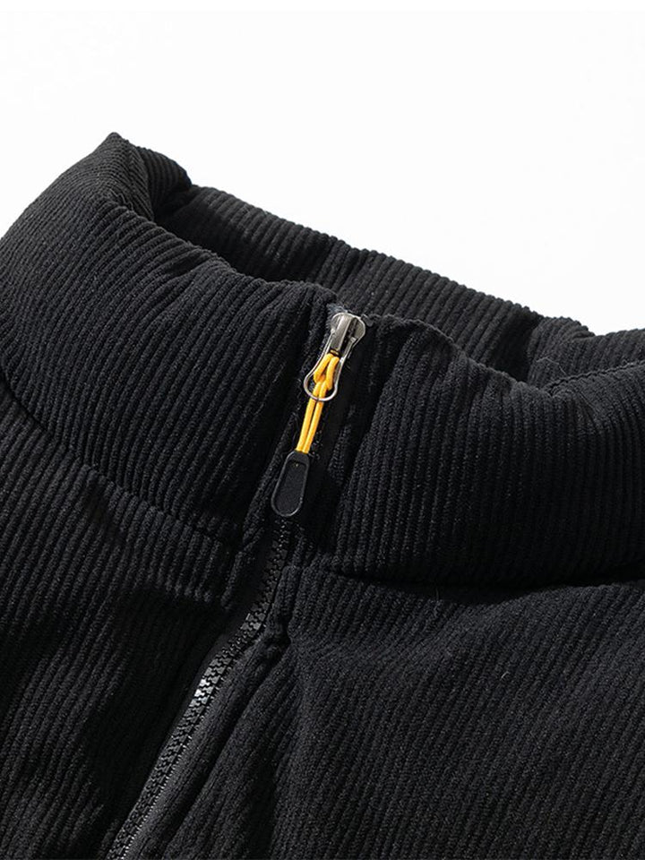 Jasper | Corduroy puffer jas met coltrechterkraag