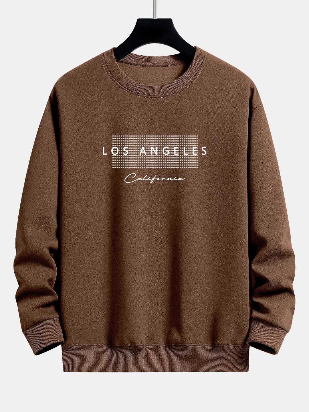 Rick | Sweater met Los Angeles-print met ruitmotief en relaxte pasvorm