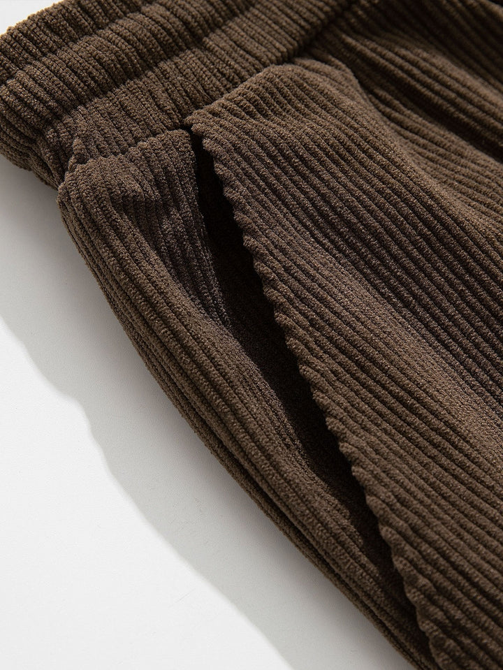 Bram | Corduroy Cargo Broek Loose Fit