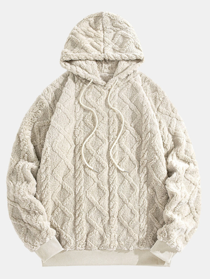 Ids | Hoodie van teddyfleece met geometrisch jacquarddessin