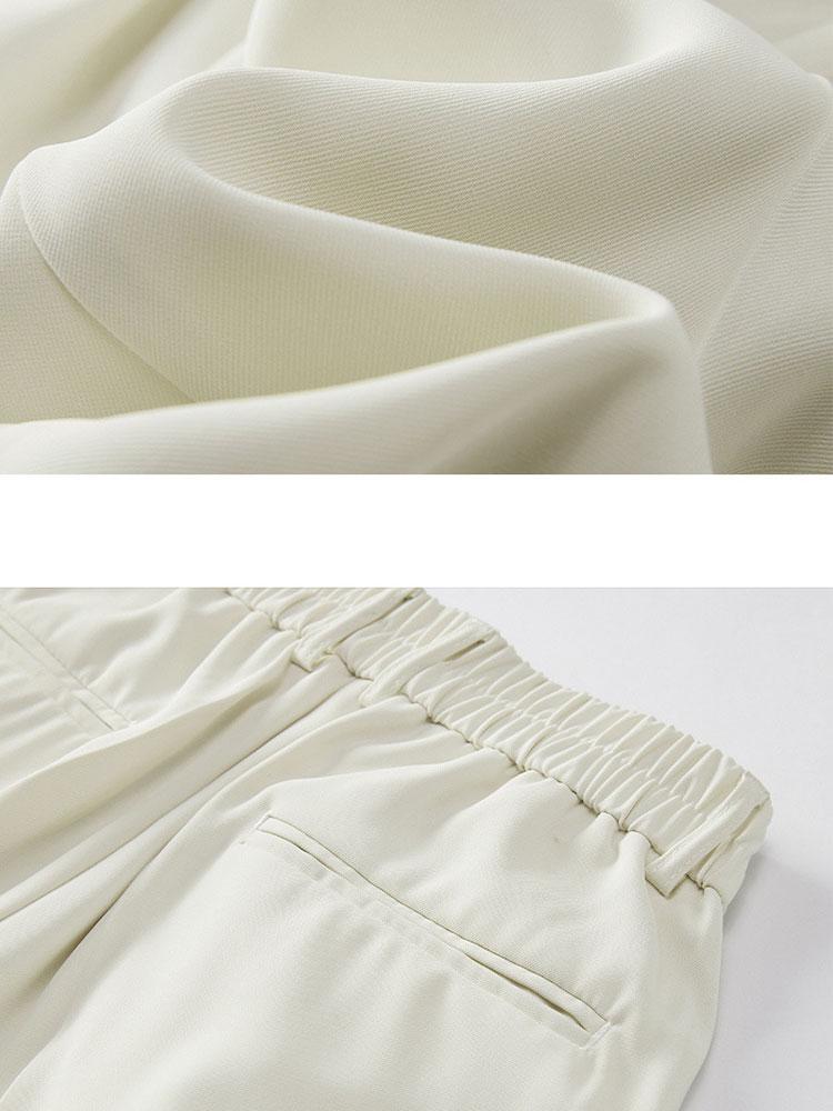Tijs | Geplooide Pantalon met Split Zoom