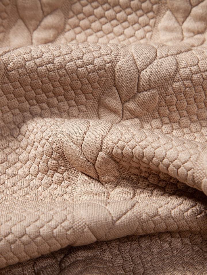 Ties | Hoodie met jacquarddessin, tarwemotief en relaxte pasvorm